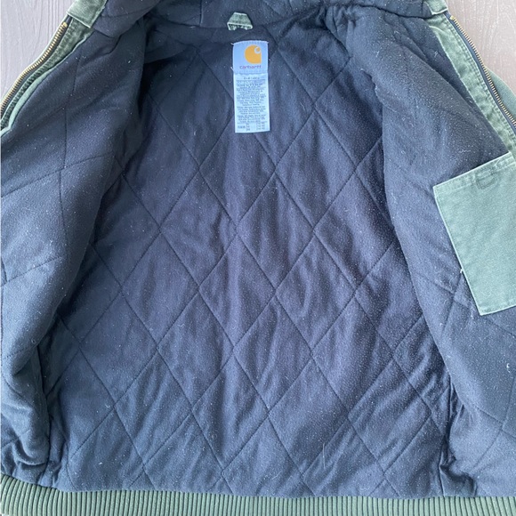 Carhartt Quilt Lined Jacket Youth XL (14/16) YYJ130 MOS Moss Green - Picture 7 of 16